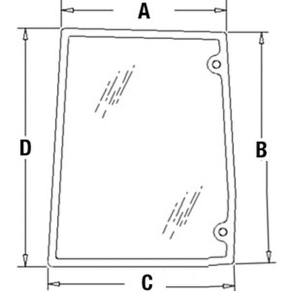 Aftermarket Cab Glass Side RH Fits New Holland Fits Case IH Fits Ford 5640 6640 7740 8240 78 82029320 - main